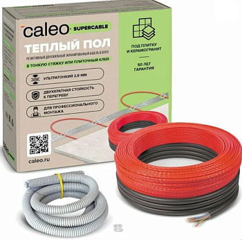 Нагревательная секция для теплого пола CALEO SUPERCABLE 18W-70, 6.3-9.7 м2